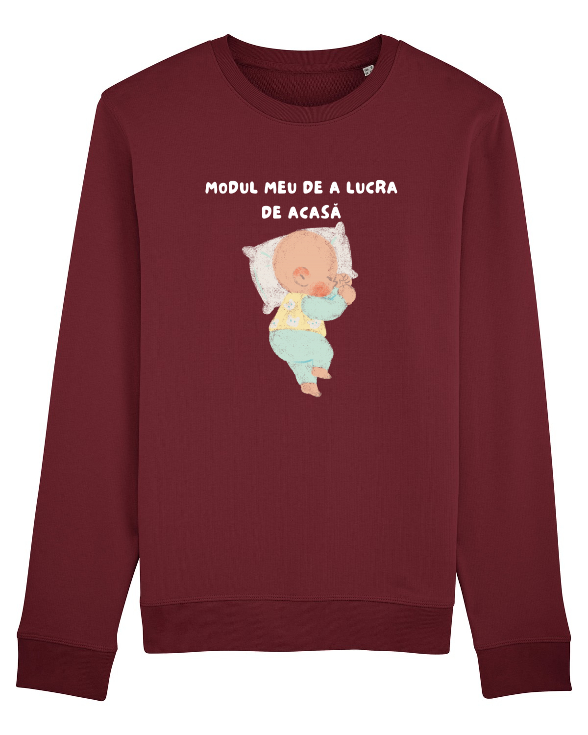 Bluză mânecă lungă Unisex Rise Burgundy