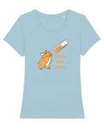RUTINA MEA ZILNICĂ Tricou mânecă scurtă guler larg fitted Damă Expresser