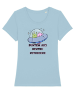 SUNTEM AICI PENTRU PETRECERE Tricou mânecă scurtă guler larg fitted Damă Expresser