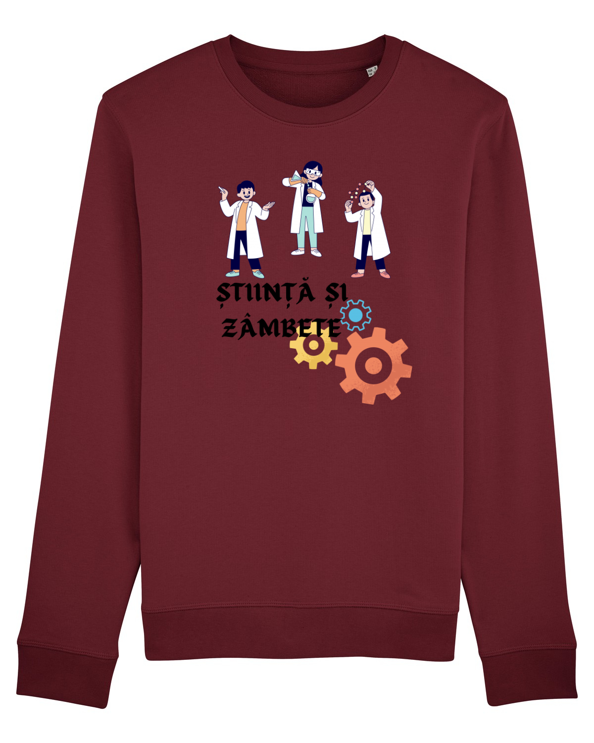 Bluză mânecă lungă Unisex Rise Burgundy