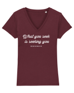 What you seek is seeking you Tricou mânecă scurtă guler V Damă Evoker