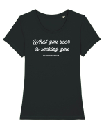 What you seek is seeking you Tricou mânecă scurtă guler larg fitted Damă Expresser