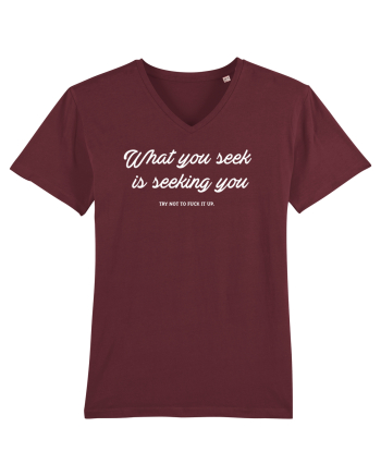 What you seek is seeking you Burgundy