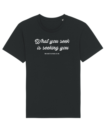 What you seek is seeking you Black