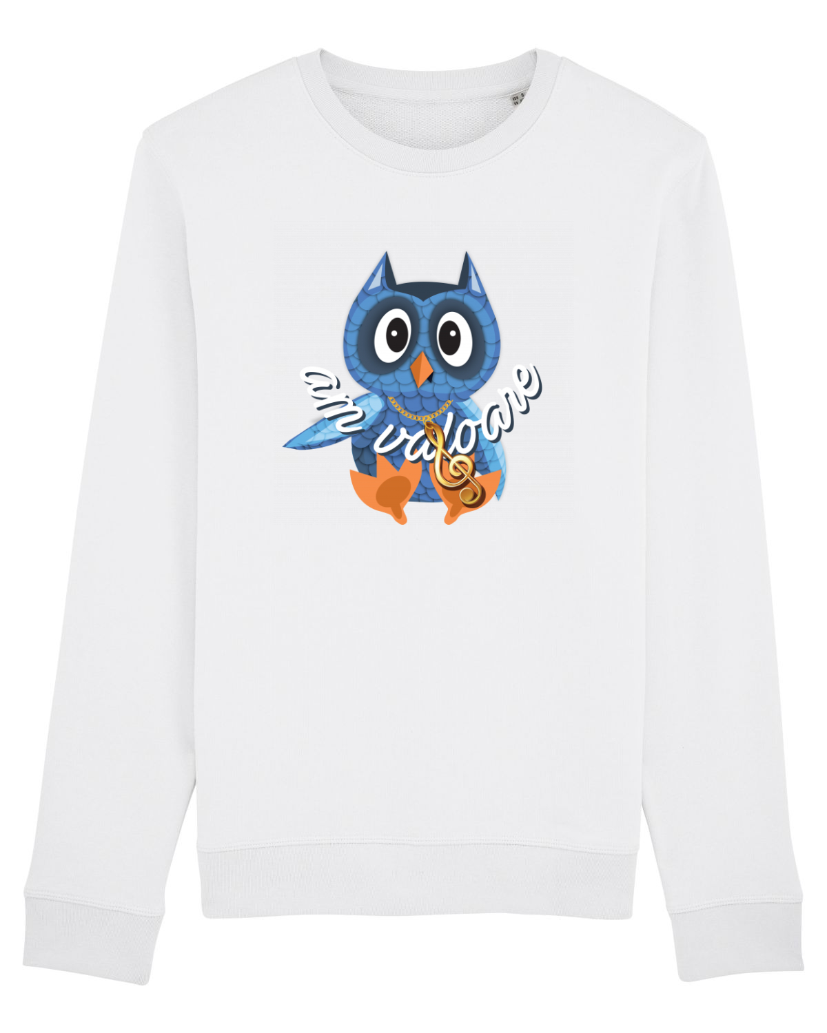 Bluză mânecă lungă Unisex Rise White