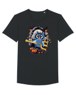 Pampsy - Halloween cu luna plina Tricou mânecă scurtă guler larg Bărbat Skater