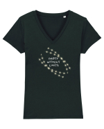 PARTY WITHOUT LIMITS Tricou mânecă scurtă guler V Damă Evoker