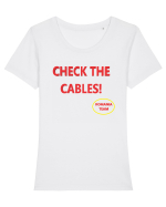 Check the cables Tricou mânecă scurtă guler larg fitted Damă Expresser