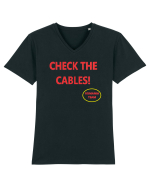 Check the cables Tricou mânecă scurtă guler V Bărbat Presenter