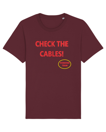 Check the cables Burgundy