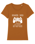 Gamer Dad Tricou mânecă scurtă guler larg fitted Damă Expresser