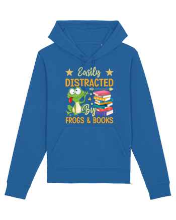 Easily Distracted By Frogs & Books Royal Blue