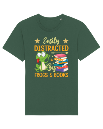 Easily Distracted By Frogs & Books Bottle Green
