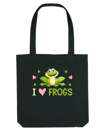 I Love Frogs Black