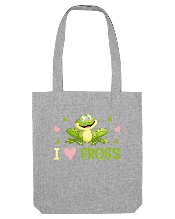 I Love Frogs Heather Grey