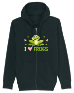 I Love Frogs Hanorac cu fermoar Unisex Connector