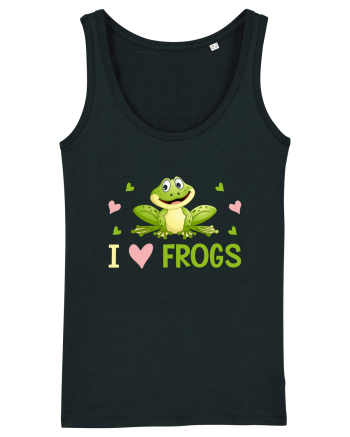 I Love Frogs Black