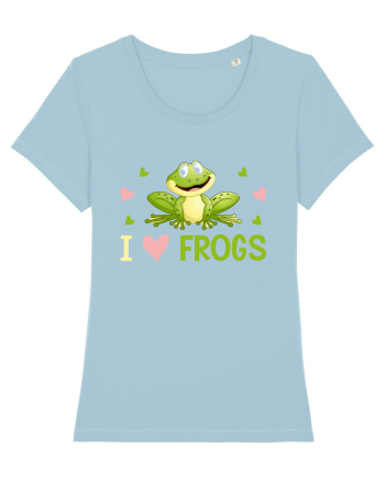 I Love Frogs Sky Blue