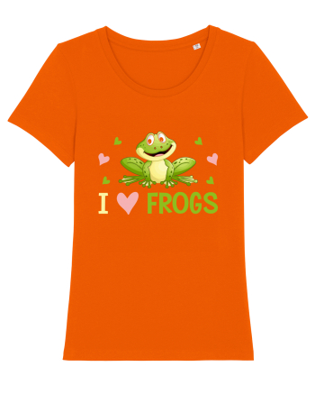 I Love Frogs Bright Orange