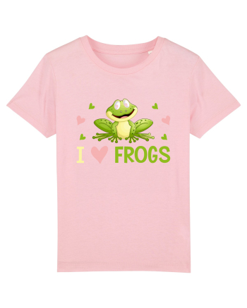 I Love Frogs Cotton Pink