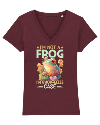 I'm Not A Frog I'm A Hop-Eless Case Burgundy