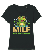 MILF Man I Love Frogs Tricou mânecă scurtă guler larg fitted Damă Expresser
