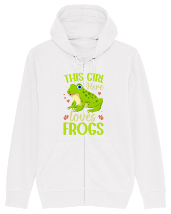 This Girl Here Loves Frogs White