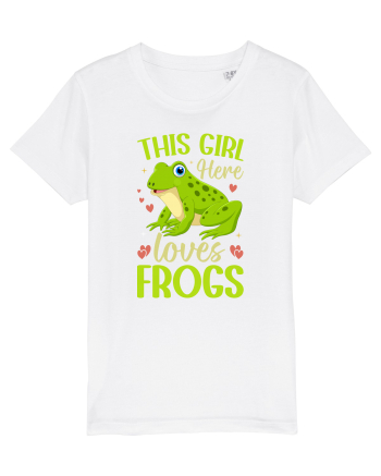 This Girl Here Loves Frogs White