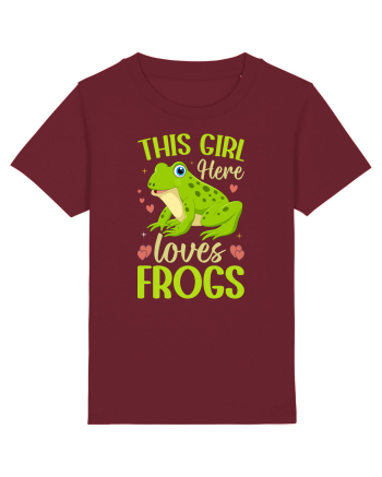This Girl Here Loves Frogs Burgundy