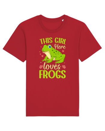 This Girl Here Loves Frogs Red