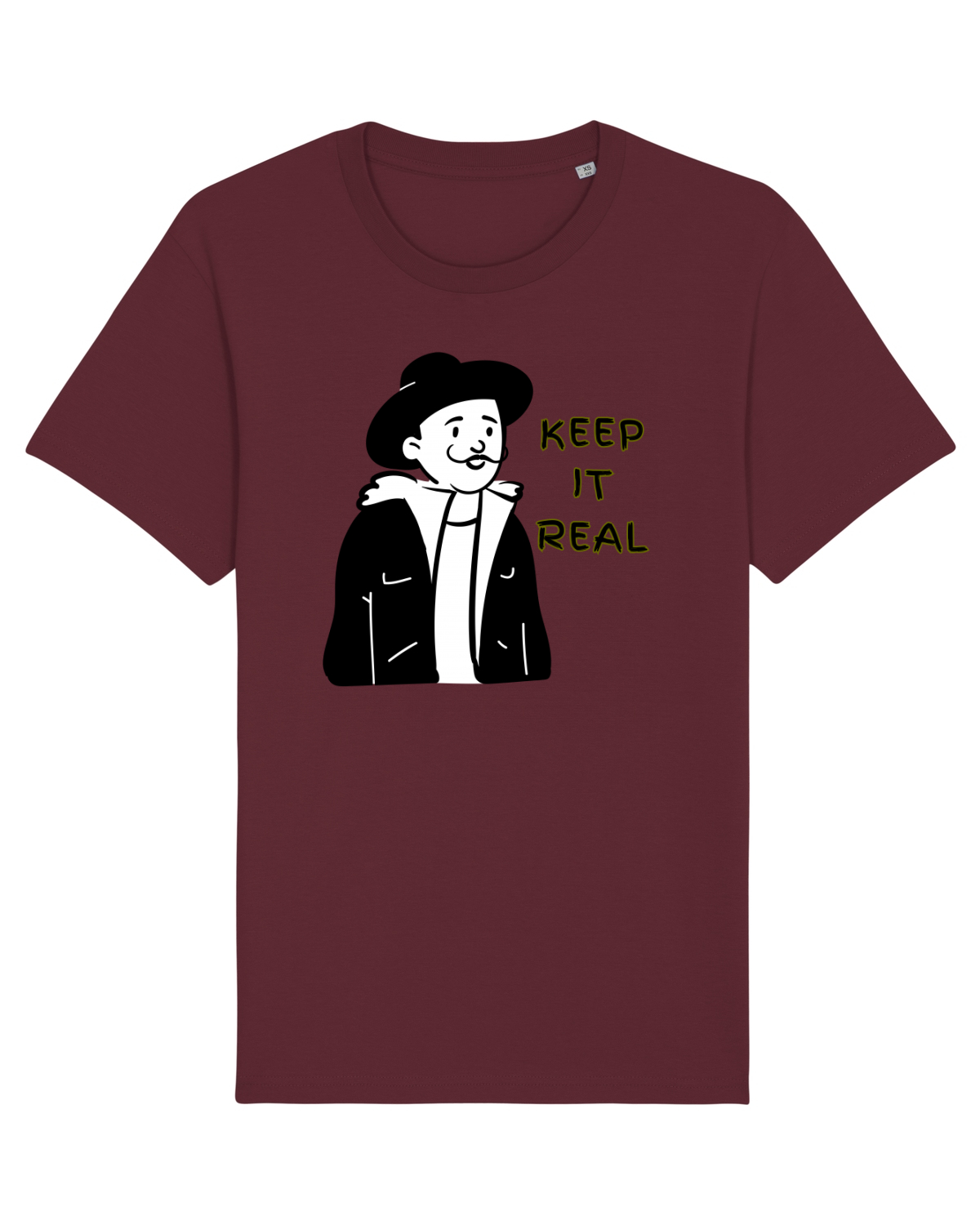 Tricou mânecă scurtă Unisex Rocker Burgundy