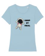 KEEP IT REAL - V2 Tricou mânecă scurtă guler larg fitted Damă Expresser