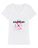 GAMER Tricou mânecă scurtă guler V Damă Evoker