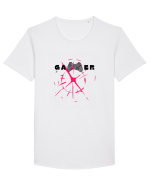 GAMER Tricou mânecă scurtă guler larg Bărbat Skater