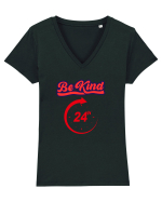 BE KIND - 24H Tricou mânecă scurtă guler V Damă Evoker