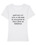 DACĂ POȚI CITI Tricou mânecă scurtă guler larg fitted Damă Expresser