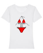 INTELIGENȚA ESTE SEXY Tricou mânecă scurtă guler larg fitted Damă Expresser