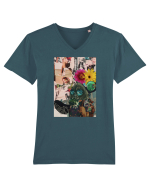 Abstract life Tricou mânecă scurtă guler V Bărbat Presenter
