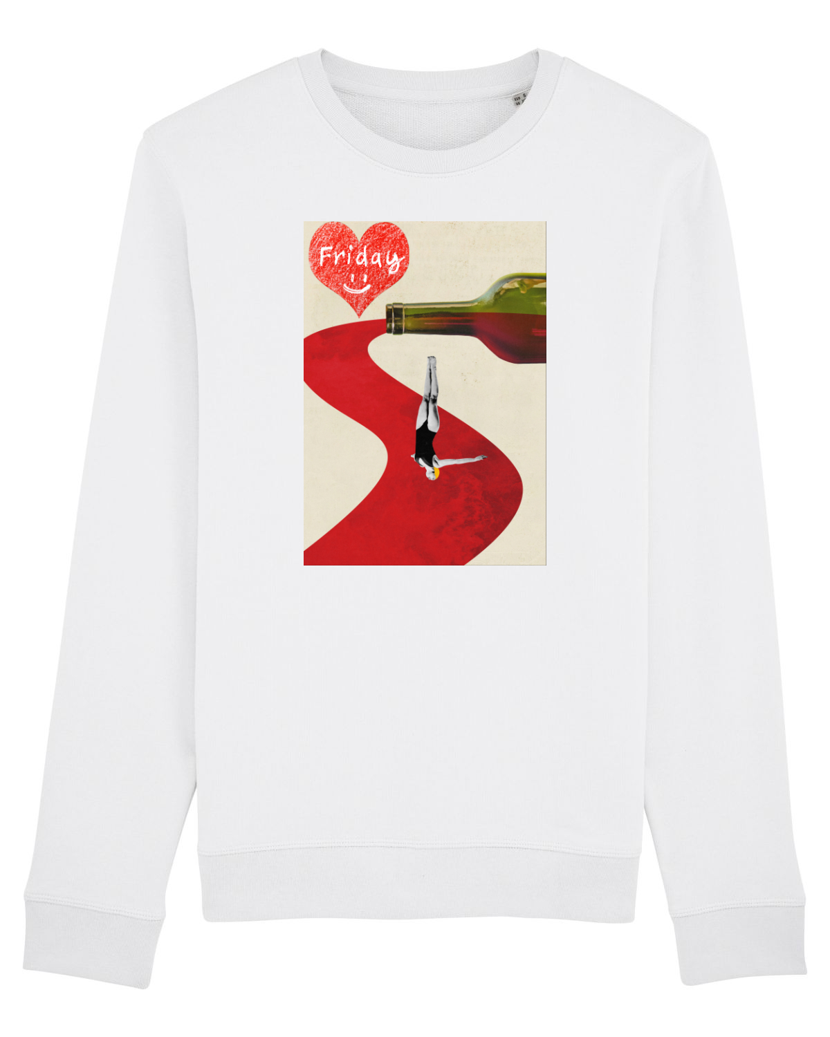 Bluză mânecă lungă Unisex Rise White