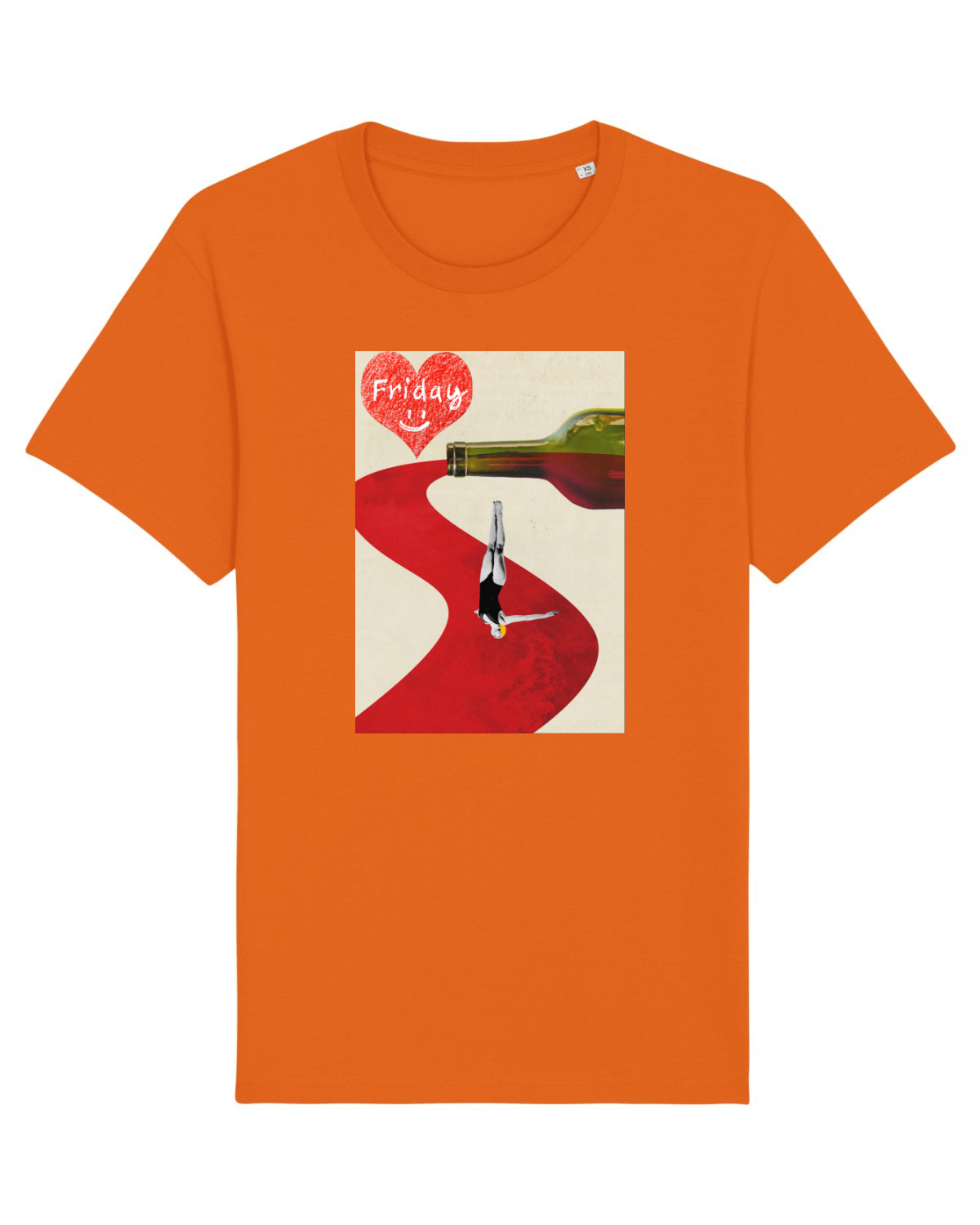 Tricou mânecă scurtă Unisex Rocker Bright Orange