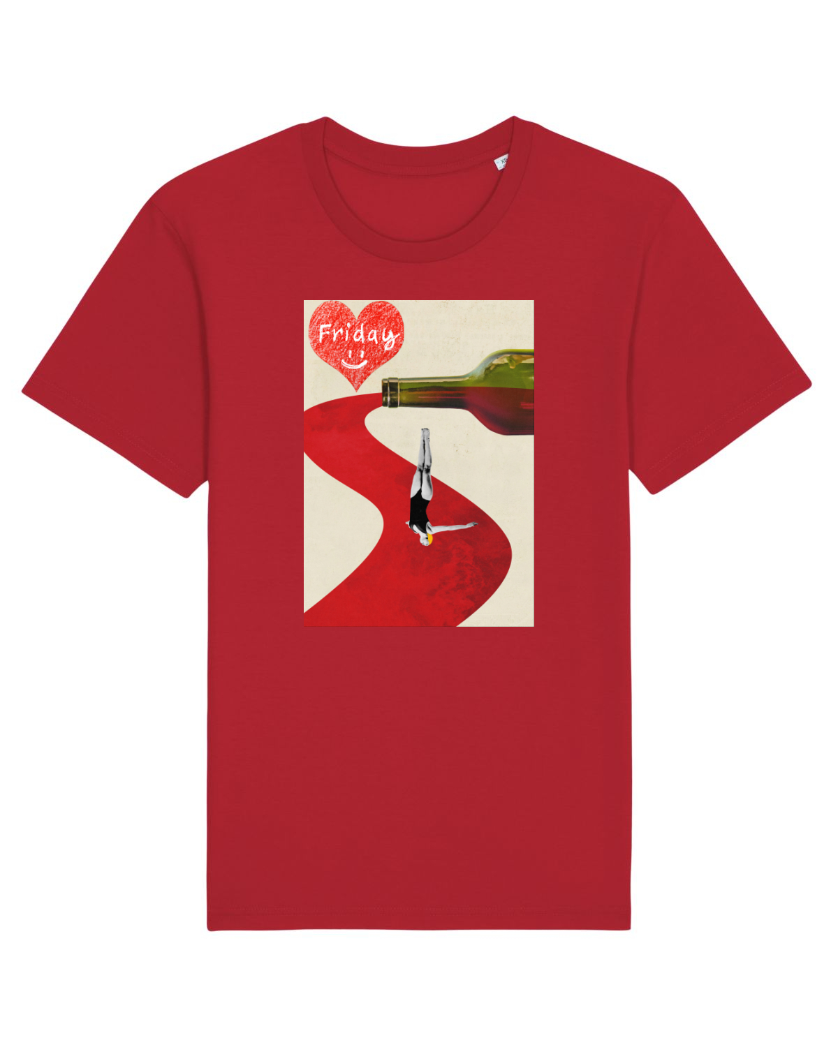Tricou mânecă scurtă Unisex Rocker Red