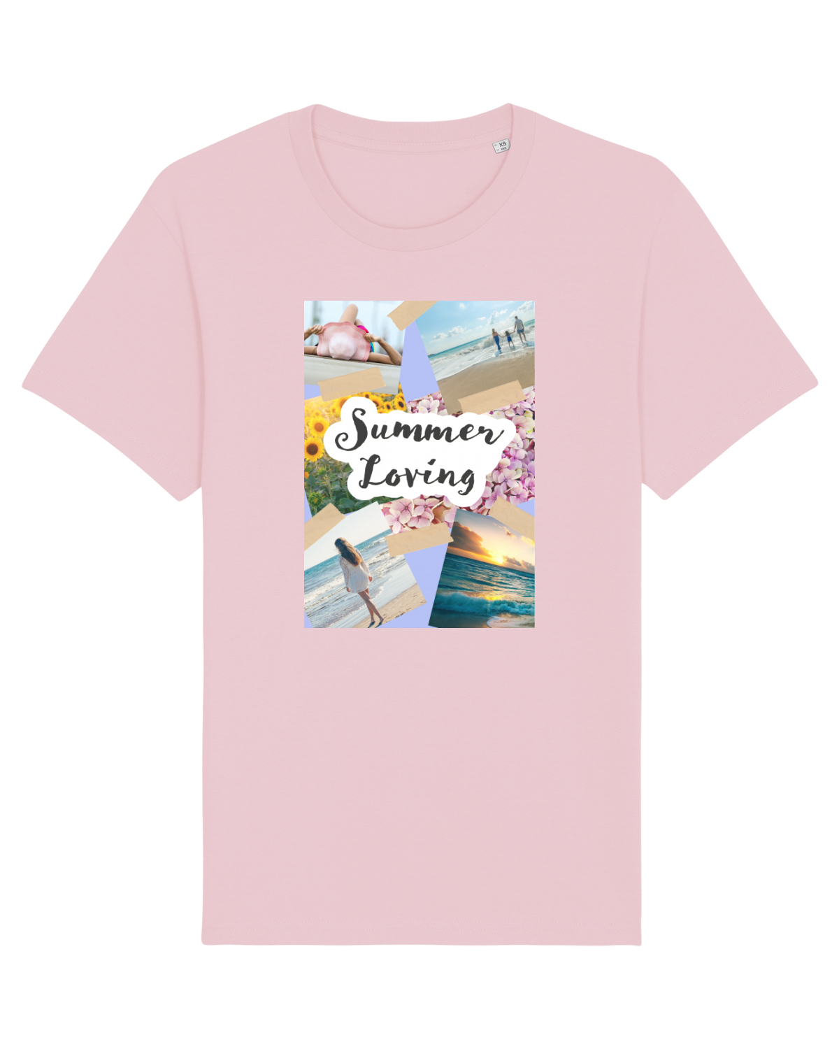 Tricou mânecă scurtă Unisex Rocker Cotton Pink