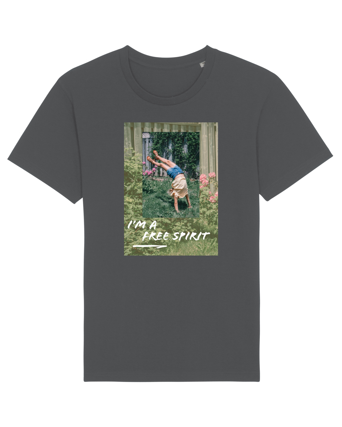 Tricou mânecă scurtă Unisex Rocker Anthracite