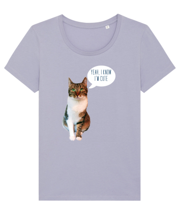 Cute Cat message Lavender