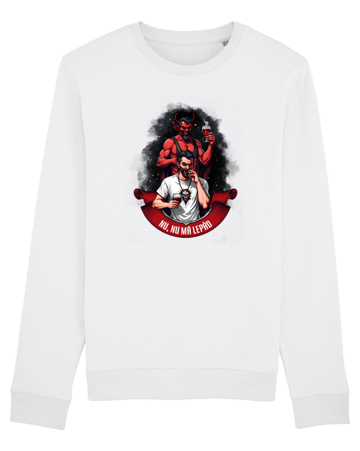 Bluză mânecă lungă Unisex Rise White