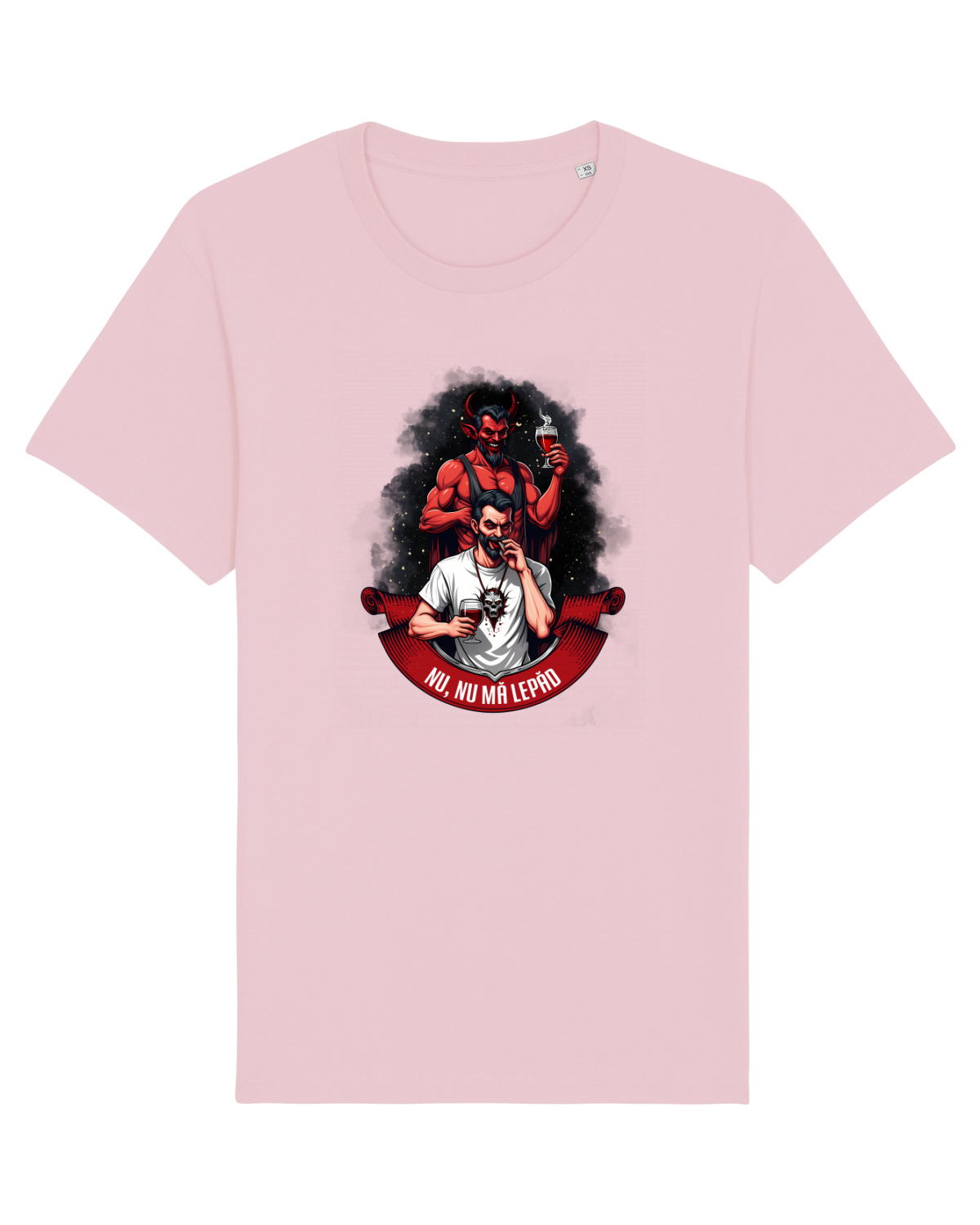 Tricou mânecă scurtă Unisex Rocker Cotton Pink