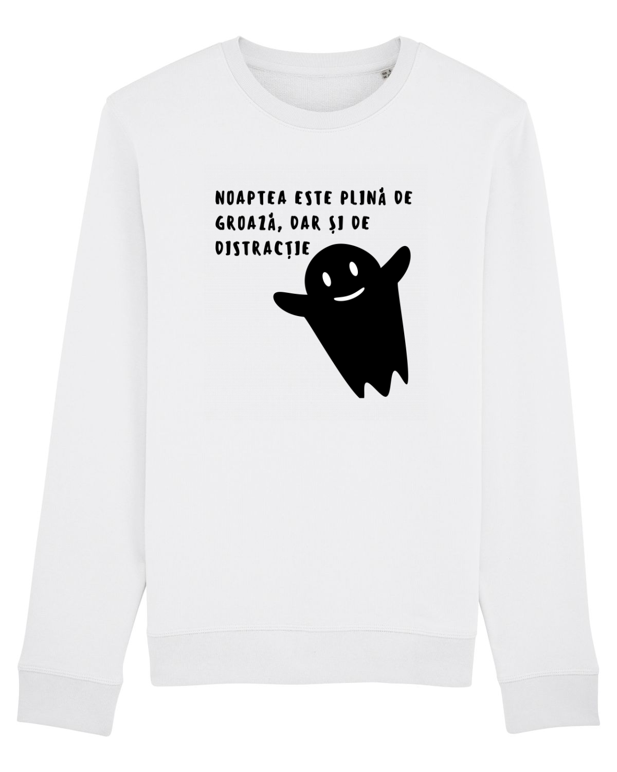 Bluză mânecă lungă Unisex Rise White