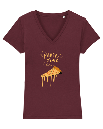 PARTY TIME - PIZZA Burgundy