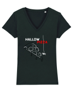 HALLOW PIZZA - HALLOWEEN Tricou mânecă scurtă guler V Damă Evoker