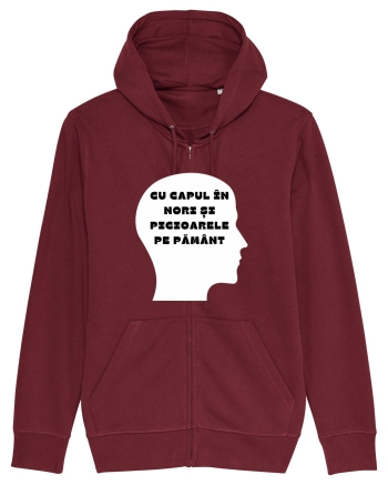 CU CAPUL ÎN NORI Burgundy